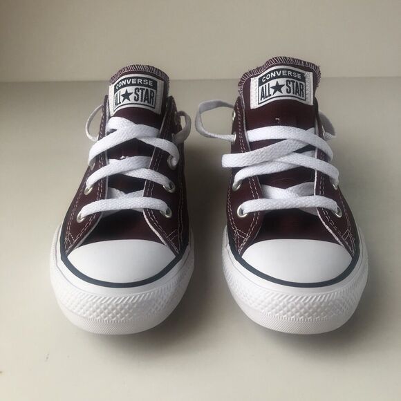 Converse Ox Canvas Sneaker 'Deep Bordeaux Youth Size 1 - 19.5 CM New - Picture 1 of 8
